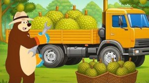 Мультфильм 🐻🚚Удивительный урожай дуриана на ферме