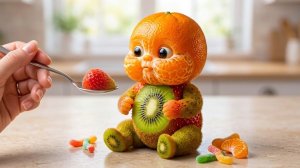 Живые фрукты 🍎😊 Невероятно приятная ИИ-анимация как Мультики!