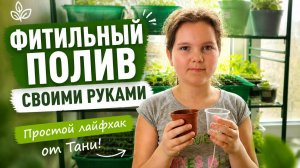 Таня делает автополив для цветов! Мастер-класс по фитильному поливу