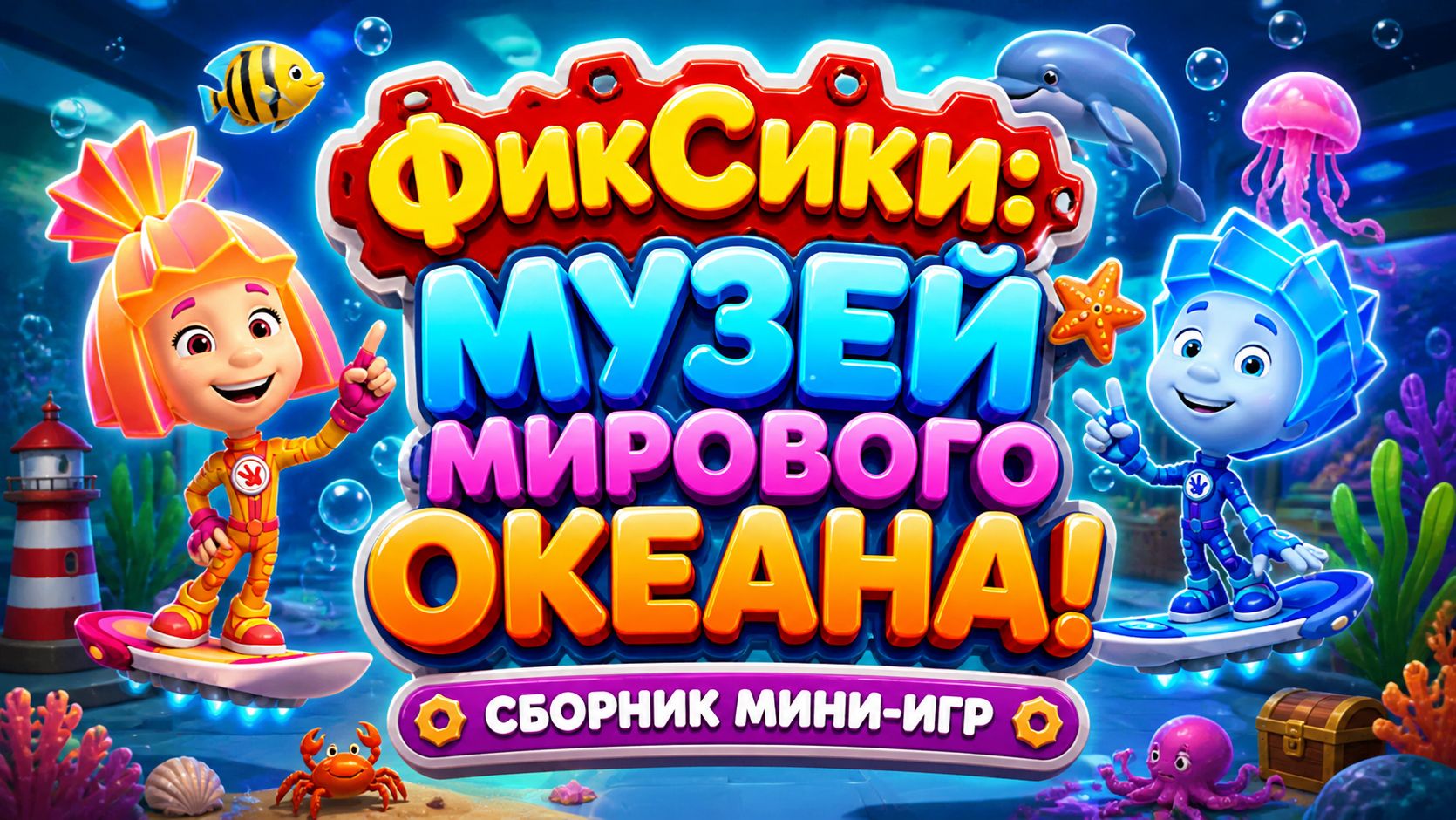 Фиксики: музей мирового океана! 🌊🚀 Сборник мини-игр 🎮 Развивающий мультфильм