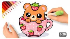 КАК НАРИСОВАТЬ ПРОСТОГО МИЛОГО ПЛЮШЕВОГО МЕДВЕДЯ 🧸🍓