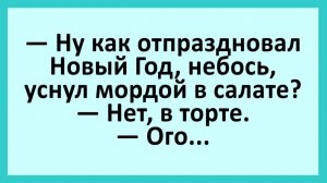 Ну как отпраздновал Новый Год, небось, уснул мордой в салате?... | Анекдоты смешные | Юмор