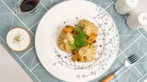 Хинкали с грибной начинкой