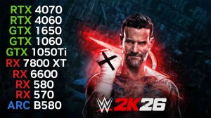 WWE 2K26 | RX 7800 XT vs RX 6600 vs ARC B580 | Ryzen 5 7600 | 1080p, 1440p
