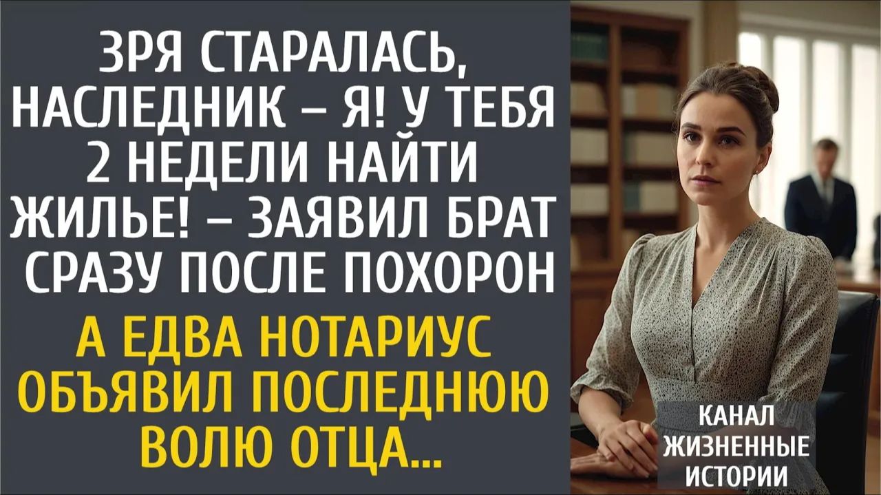 Истории из жизни: У тебя 2 недели найти жилье! – заявил брат на поминках… А едва нотариус озвучил…