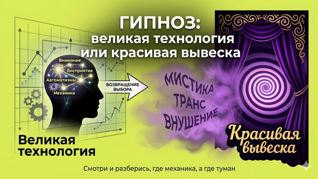 LIVE!!! Гипноз- великая технология или красивая вывеска
