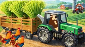 Мультфильм 🚜😲Тайная жизнь медведя с фермы! 🐻🌾Задача по доставке урожая