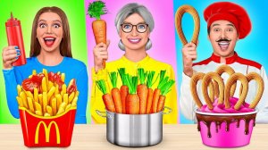 Кулинарный Челлендж# Я против Бабушки # Смешные ситуации с едой от TeenDO Challenge