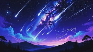 Метеорный дождь и созвездия над горами! Магия космоса. ✨🌌