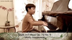 ЭВАН ЛИ (7 лет)🎶💥👏👏 М.Мошковский Этюд Op 72 No 6