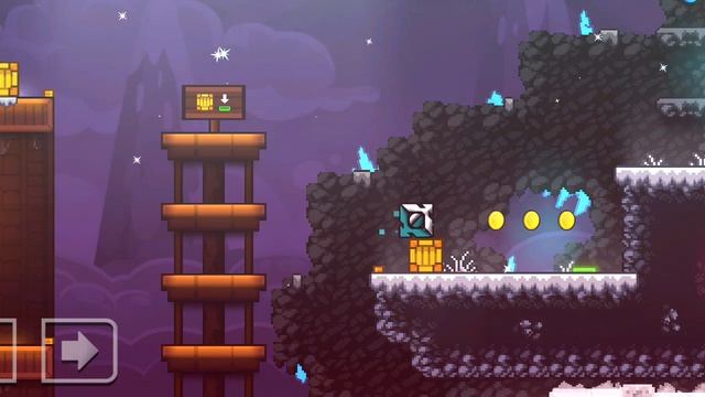 Прохожу уровень платформер the snow peaks в geometry dash .