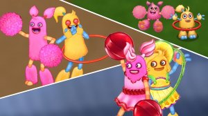 Дуэт ПомПом и Хулы: Все Песни и Анимации на Всех Островах (My Singing Monsters, Мои Поющие Монстры)