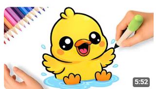 КАК НАРИСОВАТЬ ПРОСТОГО МИЛОГО УТЕНКА 🦆