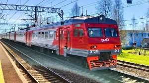 ЭТ2М 042, сообщением Санкт-Петербург - Чудово Московское, на ст. Ушаки