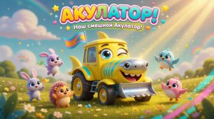 МУЛЬТИК‑ПЕСЕНКА: Акулатор! Наш смешной Акулатор! 🦈🚜 | Развивающие детские песни и мультики