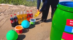 EXPERIMENT_ Giant Balloons Eruption from Orbeez, Fanta, 7up, Mtn Dew, Mirinda, Coca Cola vs Mentos!