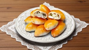 Дрожжевые пирожки в духовке Начинка Рис Яйцо Зеленый лук и Щавель