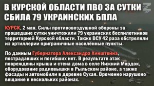 В Курской области ПВО за сутки сбила 79 украинских БПЛА