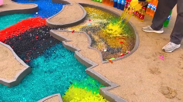 How to make Giant Dragon made with Orbeez, Big Mtn Dew, Fanta, Coca Cola vs Mentos and Popular Sodas