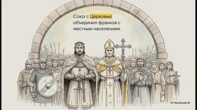 История Средних веков 6 класс § 3 От королевства Хлодвига к империи Карла Великого