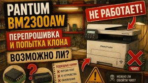 Pantum BM2300AW: прошивка, клон или развод? Реально ли обойти чип