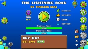 прохождение  The Lightning Road 100%(Geometry dash)
