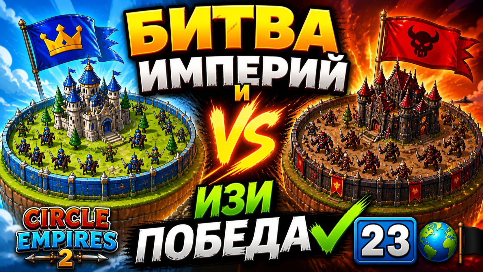 БИТВА ИМПЕРИЙ и ИЗИ ПОБЕДА 🌎🏴 Circle Empires 2 2️⃣3️⃣
