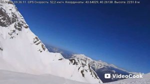 Горнолыжный курорт красная поляна трасса восточная разгон до 95 км в час торможение на цырке 2