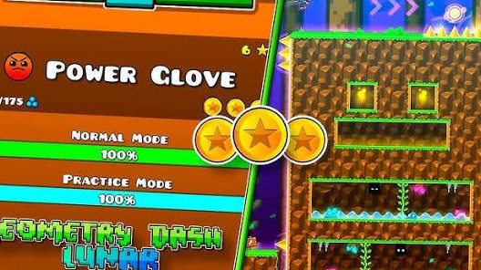 Прохожу уровень power glove в geometry dash .