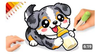 КАК НАРИСОВАТЬ МИЛОГО ЩЕНКА 🐶🍼