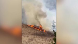 В Красноярском крае предположительно по вине туристов разгорелся природный пожар.