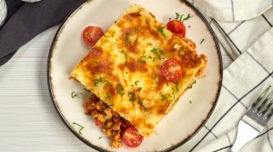 Лазанья с куриным фаршем