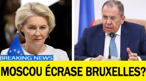 Russian Foreign Minister Sergey Lavrov sends final warning to the EU - von der Leyen has no answer!