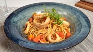 Спагетти с кальмаром