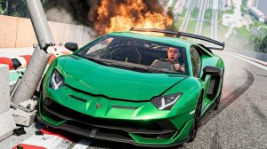 BeamNG Drive - Эпичные высокоскоростные прыжки на автомобиле