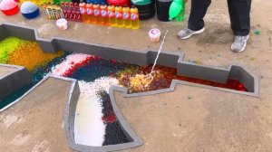 How to make Giant Machine Gun with Rainbow Orbeez & Big Balloons Fanta, Mtn Dew, Coca Cola vs Mentos
