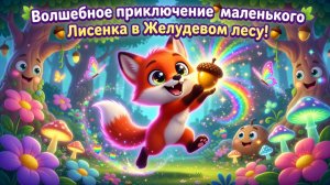 Волшебное приключение маленького Лисенка в Желудевом лесу! 🦊✨🌈
