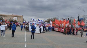 Праздничное шествие в Орле. Праздник Весны и Труда, 1 мая 2026 года. Площадь Ленина, город Орёл.