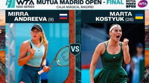 Андреева М — Костюк М А Теннис. WTA. Мадрид.  Финал Грунт Прямая трансляция