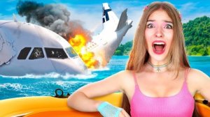 Выживаем на необитаемом острове 24 часа. Мы пережили авиакатастрофу!