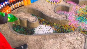 Spiderman & Big Toothpaste Eruption from Sprunki Pinki hole, Giant Pepsi, Fanta, Coca Cola & Mentos