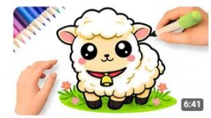 КАК ПРОСТО НАРИСОВАТЬ МИЛУЮ ОВЕЧКУ 🐑🌷