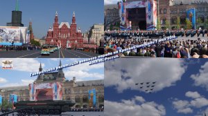 Генеральная репетиция военного парада на Красной площади 7 мая 2016. Москва, Россия.