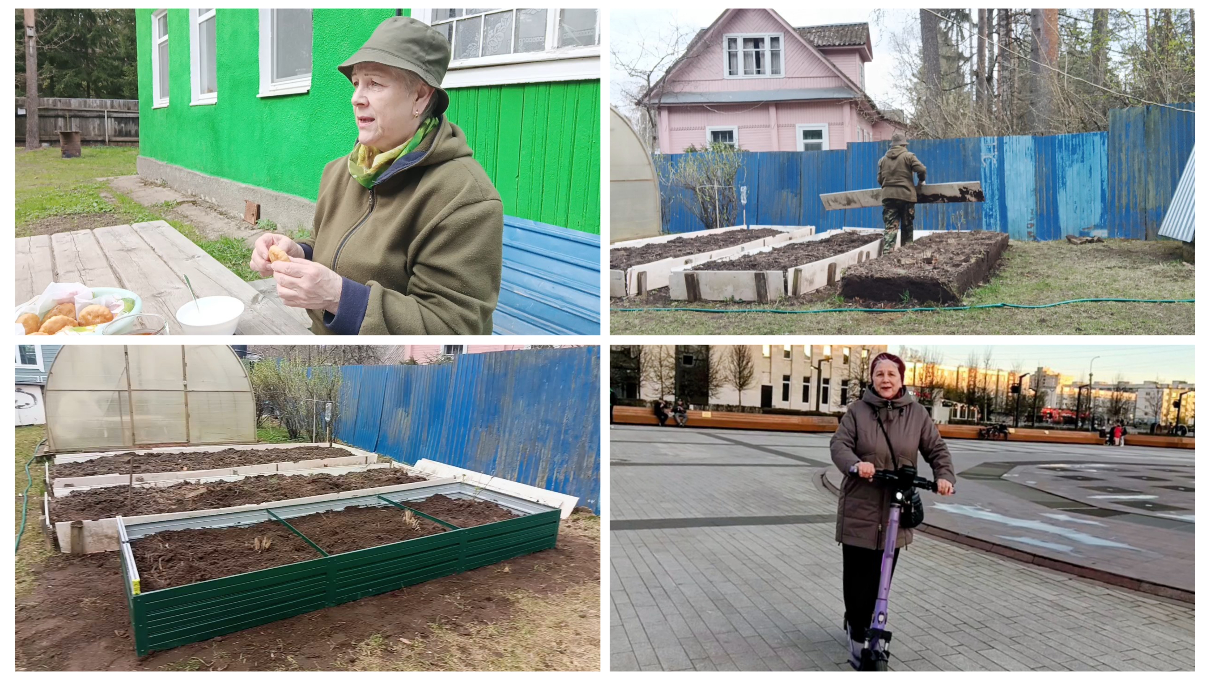 "Жизнь на пенсии".. Грядку установила.)) В Тосно съездили.