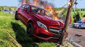 BeamNG Drive - Опасные повороты и ДТП на дороге