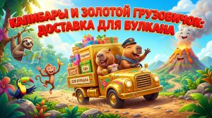 Капибары и золотой грузовичок: доставка для вулкана 🌋🚚 Весёлое приключение для детей | Мультик