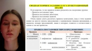 Задание 21 ЕГЭ. Пунктуационный анализ