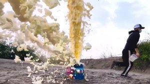 Big Toothpaste Eruption from Star hole, Rainbow Orbeez, Giant Coca Cola, Fanta vs Mentos Underground