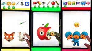 КОМПИЛЯЦИЯ: ИГРАЮ СО СЛУЧАЙНЫМИ ЭМОДЗИ 😎🤢😱РАЗНЫЕ ПЕРСОНАЖИ + POCOYO И ZOOTOPIA!