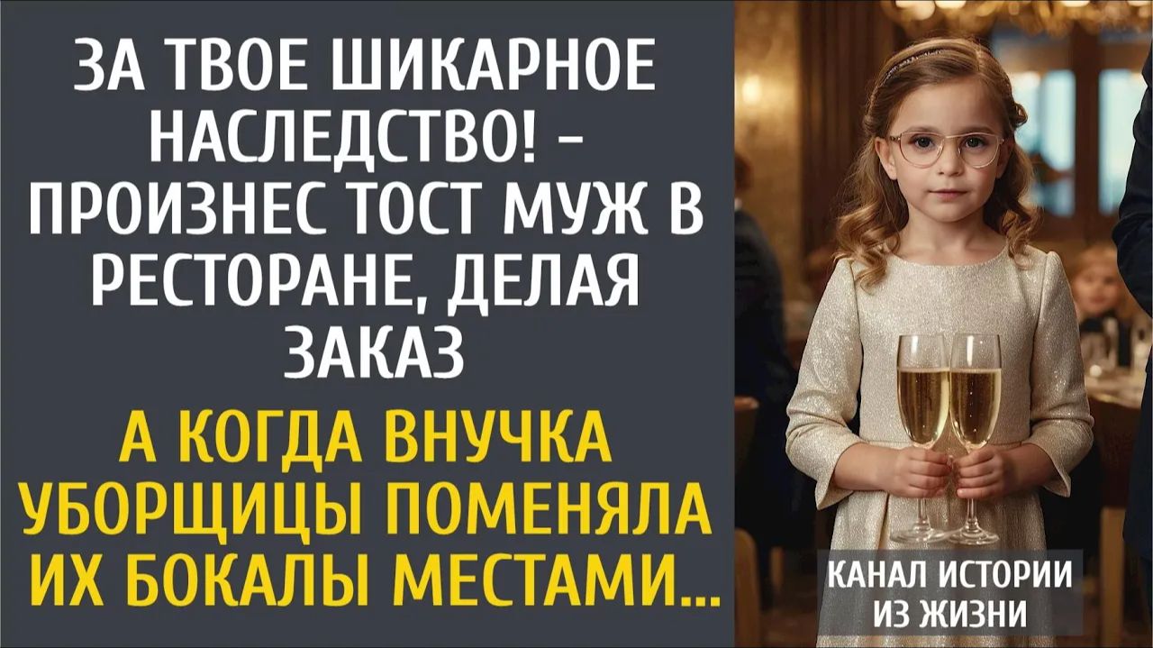 Истории из жизни: за твое наследство! - произнес муж в ресторане, делая заказ… А когда внучка...